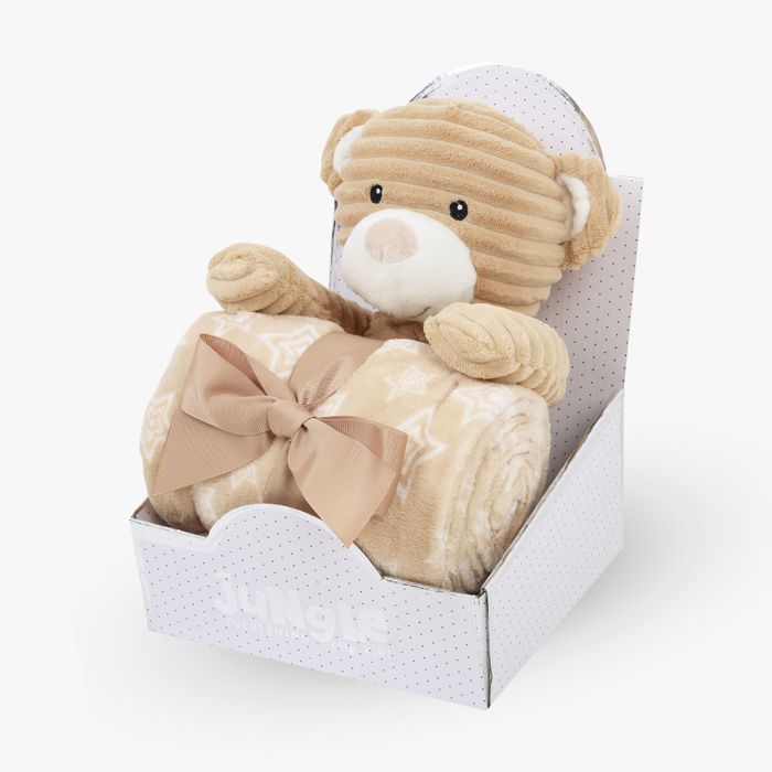 JUNGLE Dekica sa igračkom medo bež - Slika 2