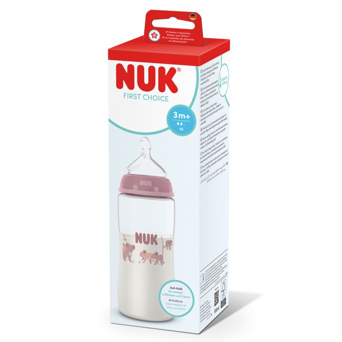 NUK BOCA FIRST CHOICE S INDIKATOROM TEMPERATURE 300ml.-Roza - Slika 3