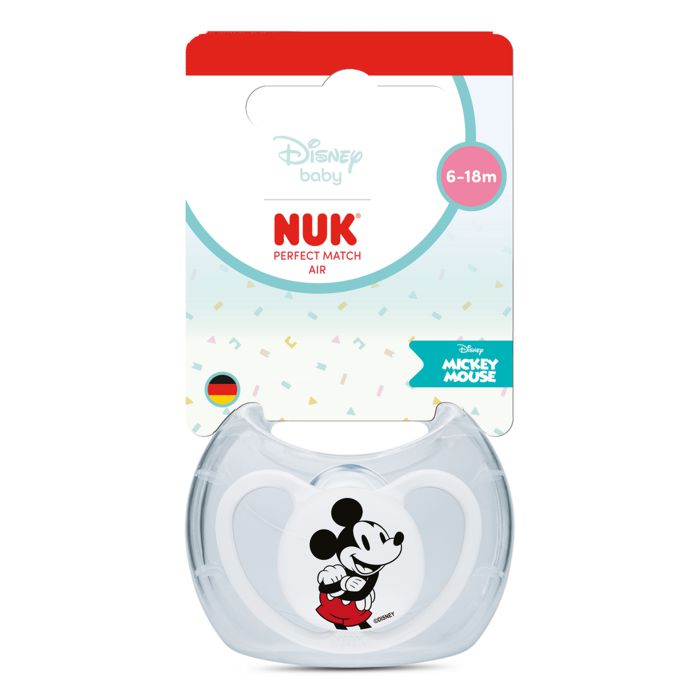 NUK Perfect Match Air duda Disney Mickey 6-18mj - SORT 6kom